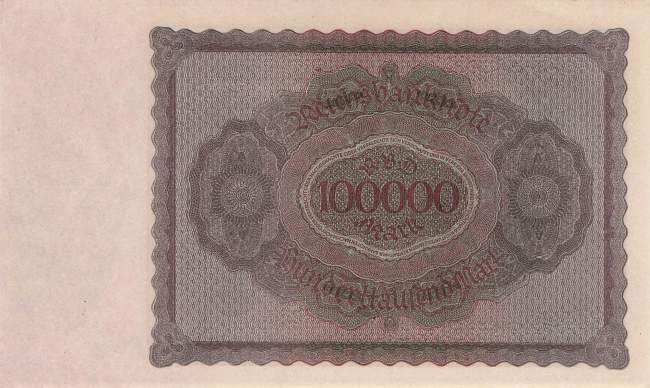 100000 Mark 1923 ro.82 H